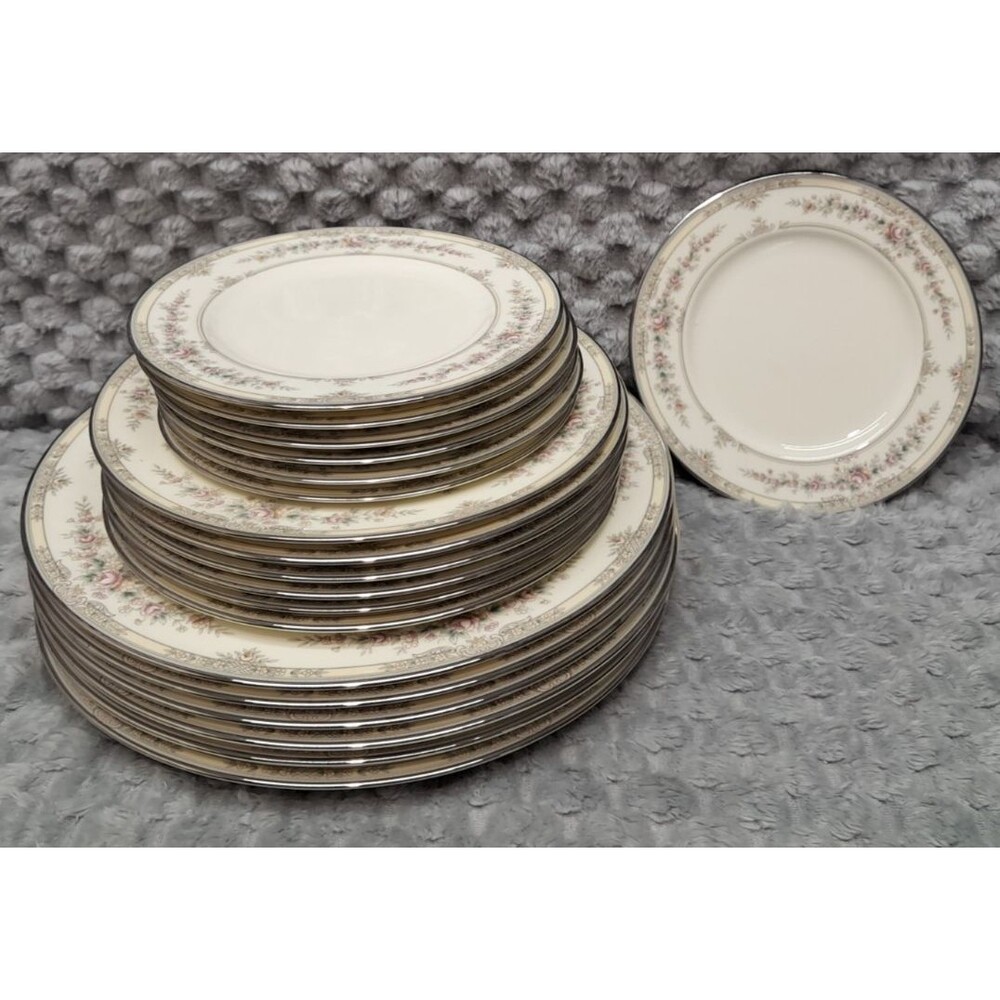19 PCS Noritake Shenandoah Bone China Dinner plates Saucers Salad Dessert Bread